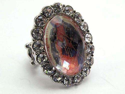 Stunning 'Lady' Picture Crystal Ring Size 7